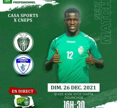 Ligue 1 Sénégal J6: CasaSport veut consolider sa place contre Cneips-Excellence